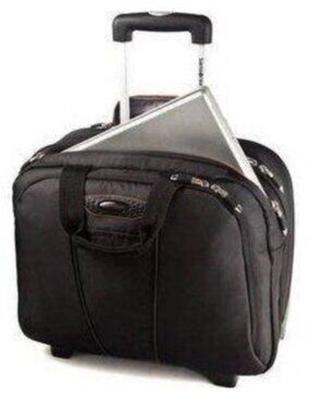 SAMSONITE Black Rolling Laptop Briefcase Travel Bag Wheel Carry On